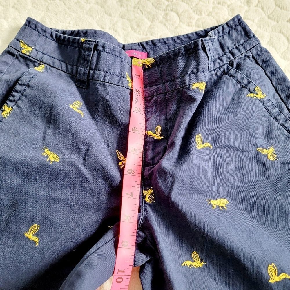 Vintage Lilly Pulitzer bee pants twill chinos navy embroidered 2 bugs bees retro - Picture 7 of 8